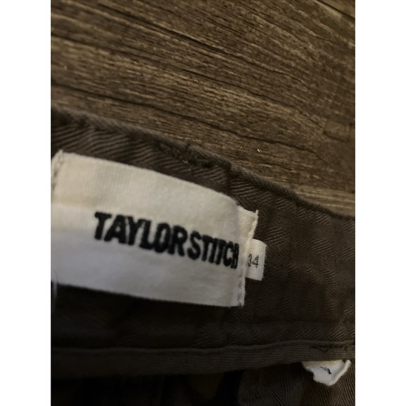 Taylor Stitch The Foundation Democratic Pants Brown Chino 34 Missing Button - Picture 5 of 10